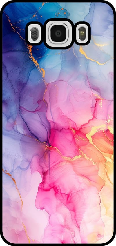 Smartphonica Telefoonhoesje Geschikt voor Samsung Galaxy J5 2016 met marmer opdruk - TPU backcover case marble design - Regenboog geschikt voor Samsung Galaxy J5 2016