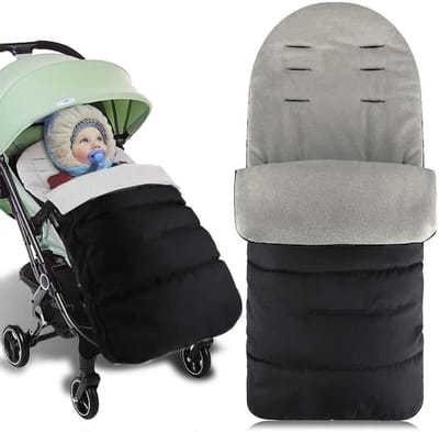 Voetenzak Kinderwagen - Baby Winterzak - Warm Houden - Waterafstotend - 87x40 cm - Grijs