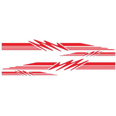 Campersticker Caravan Reisaanhangwagen Camper Van Strepen Grafische Decals Autostickers Auto rood