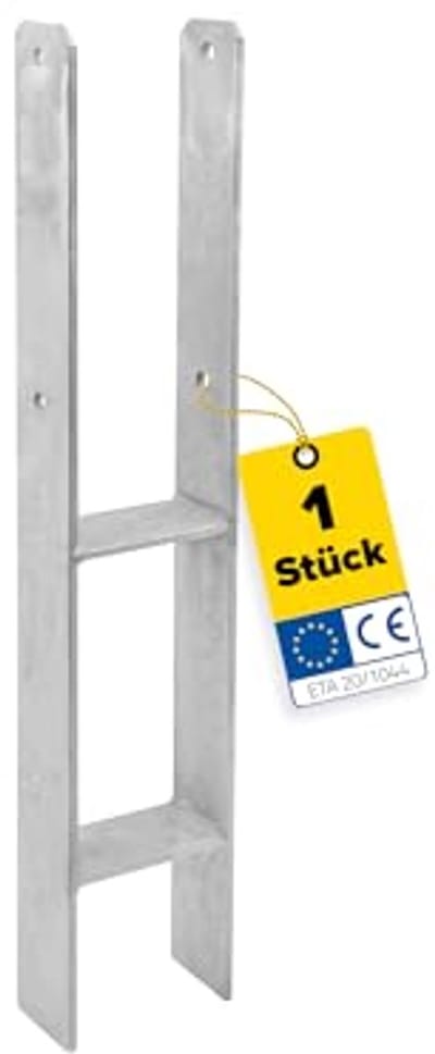H-anker voor paaldragers - paalhouder voor beton - steunvoet - balkschoen - stabiele houten connector