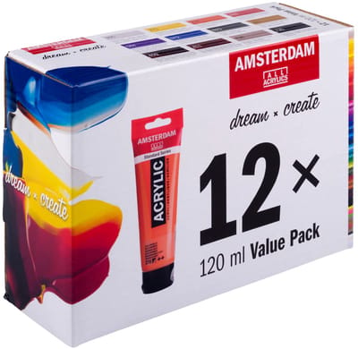 Amsterdam Acrylverf - voordeelverpakking - 12 x 120 ml   8712079564056   Verf