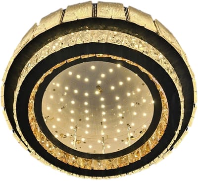 Luxe Kristallen LED Plafondlamp - 50cm met Afstandsbediening & App-bediening