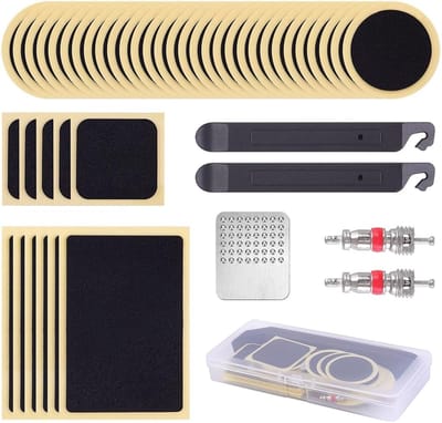 VHV - Fiets reparatieset - Bandenplakset fiets - Zelfklevende bandenplakkers voor racefiets mountainbike en onderweg