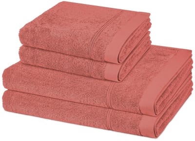 Ross Sonstiges 2 X handdoek 2 X douchehanddoek - in set 4 pack Rubin