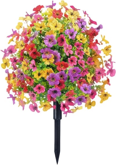 Tuinharingen Bloemen - Decoratieve Stokken - Tuin Decoreren - UV-bestendig Materiaal - 61 cm - Meerkleurig