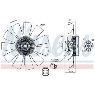 Koppeling, radiatorventilator NISSENS 86167