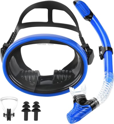 Panoramisch Duikmasker met Snorkel voor Volwassenen - 189 Graden, Lekvrij en Anti-condens
