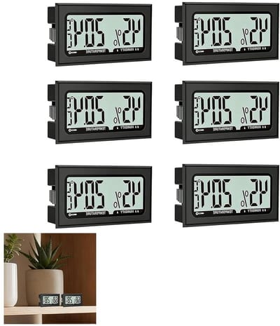 Digitale Hygrometer - Wit - Compact - Nauwkeurige Temperatuur- en Vochtigheidsmeter - Voor Thuis en Kantoor