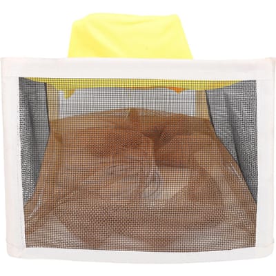 Chapeau Voile d'Apiculture Fil d'Acier Bord Carré Pliable Casquette d'Apiculteur pour Pêche en Plein Air Études de Terrain