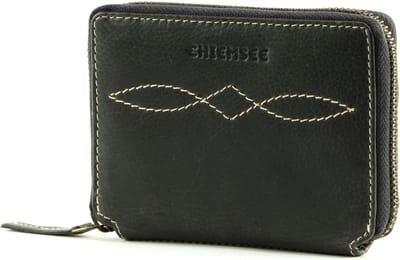 CHIEMSEE Leren Portemonnee Leather Wallet Black Zwart