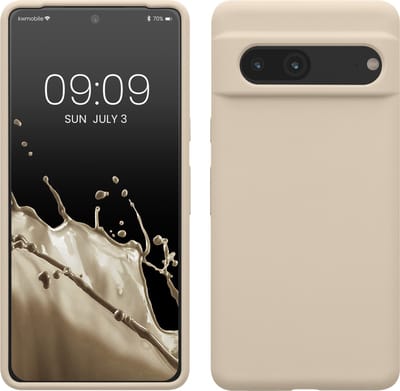 kwmobile telefoonhoesje geschikt voor Google Pixel 7 - Hoesje met siliconen coating - Smartphone case in mat crème