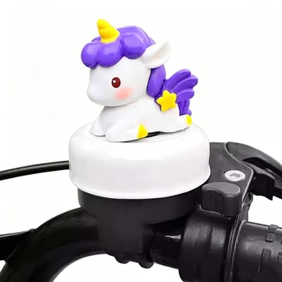 Sonnette de vélo Mignonne Licorne Cartoon pour Enfants Klaxon Fort et Clair Universel pour Vélo d'Équilibre Vélo Skateboard Trottinette Accessoires Cadeau white
