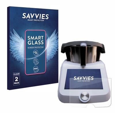 2 Stuks Savvies Screenprotector - geschikt voor SilverCrest Monsieur Cuisine Smart - beschermfolie glas transparant
