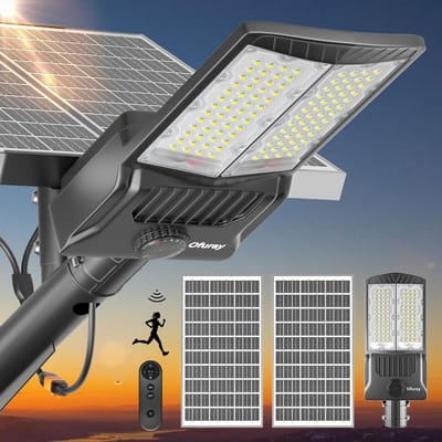Krachtige Led Buitenlamp op Zonne-energie met Bewegingssensor - Schemer tot Zonsopgang - IP67 Waterdicht