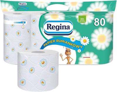 Toiletpapier Kamille - Zacht Papier - Dagelijks Gebruik - Drielaags Cellulose - 80 Rollen - Natuurlijk Wit