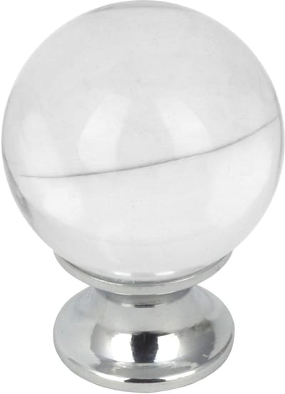Domino® Meubelknop CRYSTAL D30mm M6 – WIT - 1 stuk - Hoge Kwaliteit Kastknop Deurknop - Deurknoppen voor kasten - Deurknopjes Meubelknoppen - Keukenkast Grepen - Ladeknop - Ladegreep - Kastgrepen