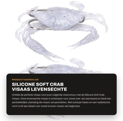 Dailygoods- Visaas 2 Stuks - Silicone Visaas - Levensechte Krabvorm