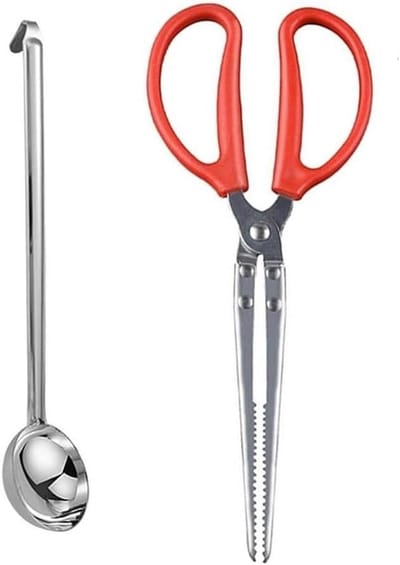 Haardtang en Schep - Vuurkorf Gereedschap - Haard Onderhoud - Gietijzer Hittebestendig - 315 cm - Zwart