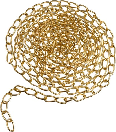 Decoratieve ketting - Metalen schakelketting - DIY creaties verfraaien - Veelzijdig accessoire - 2 meter - Goudkleurig