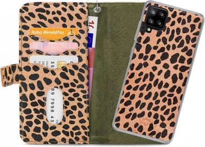 Mobilize Clutch Case hoesje geschikt voor Samsung Galaxy A22 4G - Luipaard Luipaard - Kunstleer