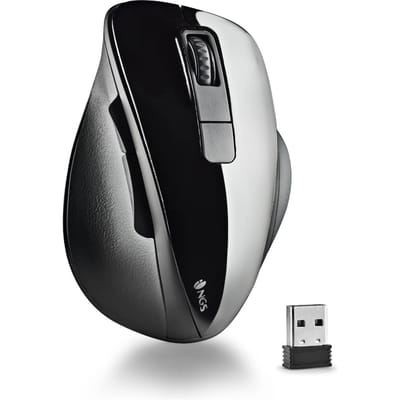 NGS Bow muis - Draadloze muise -  RF Draadloos Optisch 1600 DPI Rechtshandig Zwart