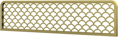 Decoratieve Scheidingswand - Kamerverdeler Metaal - Ruimtes Indelen - Uitgesneden Bloemmotief - 30 x 140 cm - Goud