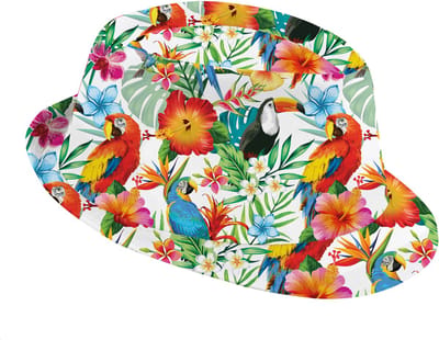 Guirca Verkleed hoedje voor Tropical Hawaii party - Summer/jungle print - volwassenen - Carnaval