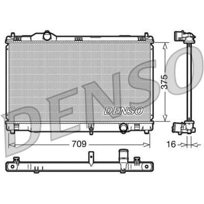 Radiator, motorkoeling DENSO DRM51001