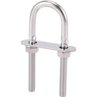4 Pièces Boulons en U M8x100 Acier Inoxydable 304 Boulons en U avec Plaque Écrou Rondelle pour Tuyau Bois Acier