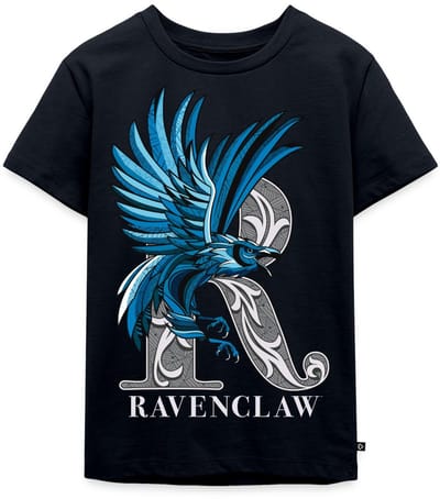 Harry Potter Ravenclaw Coat of Arms Monochrome Premium T Shirt Kinderen