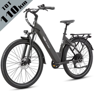 TTGO C5 Elektrische Fiets - 648Wh Accu - Actieradius tot 110 km - 48V 250W Motor - Hydraulische Schijfremmen - 27,5 × 2,4 Inch Banden - Shimano 7 Versnellingen - Aluminium Frame - LCD Display - Elektrische Stadsfiets - Max. Belasting 125 kg - grijs