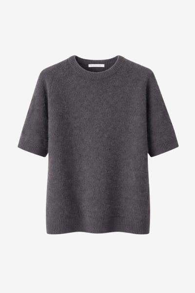 Alpaca knitted top WP01 | Dark Brown - Dark Brown / S