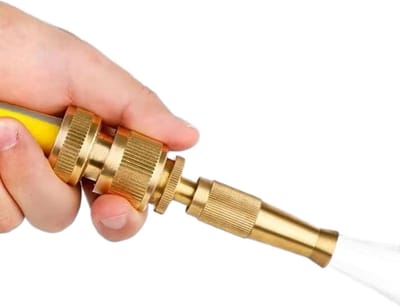Schuimreiniger Hogedrukreiniger - Tuinslang Accessoire - Auto Reinigen - Koperen Constructie - 7-10 Meter Sproei - Zilver