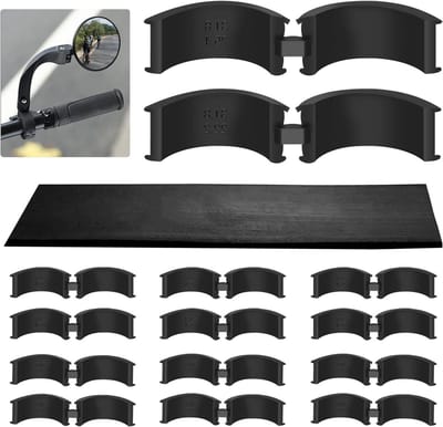Fiets Stuur Adapters - Ringset - Stuur Montage - Trillingsdempend Antislip - 12 Stuks - Zwart