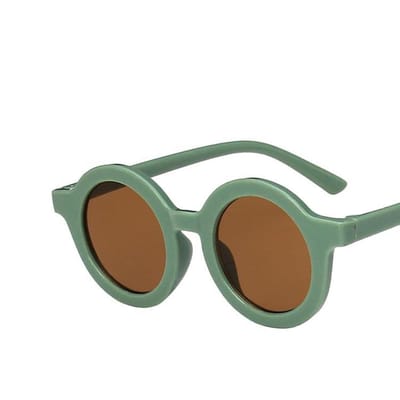 Kinderzonnebril - Zonnebril meisje- Zonnebril jongen - Zonnebril - UV bescherming - Trendy -  Hip - Retro - Groen/Mint - Gewoon Leuk!