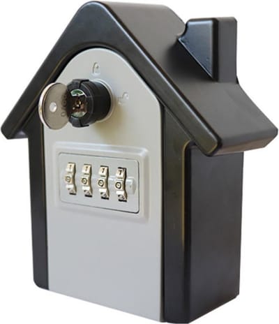 Sleutelkluis - Sleutelkluis met cijfer code - Sleutelkluis met sleutel en cijfercode - Design Sleutelkluis - Sleutelkastje inclusief wandmontage - Sleutel wand kluis voor buiten - Sleutel opbergkist - Sleutelkluis met weerndige coating.