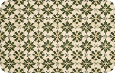 Badmat 80x50 cm - Antislip - Tegel - Dessin - Groen - Badmatten voor badkamer - Badkamermat - Douchemat - Badkamer mat