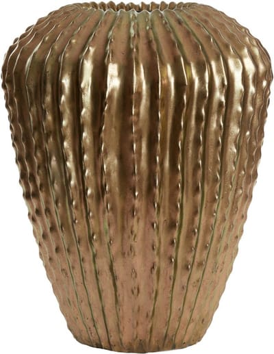Light & Living Vaas Cacti - Antiek Brons - Ø52cm - Synthetisch-Kunststof - Modern - Bloemenvaas - Woondecoratie - Decoratieve vaas voor woonkamer of slaapkamer