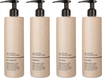 The Spa Collection Bergamot - 2-in-1 Hair & body wash + Conditioner + Handzeep + Body Lotion - 400 ml pompfles - Set van 4 stuks