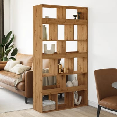 vidaXL - Kamerscherm - 100x33x187,5 - cm - bewerkt - hout - artisanaal - eikenkleur