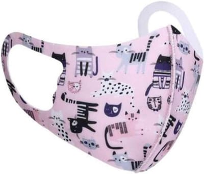 Katoenen Gezichtsmaskers - Herbruikbare Mondkapjes - Dagelijks Gebruik - Ademend Stofontwerp - 10 Stuks - Kattenprint