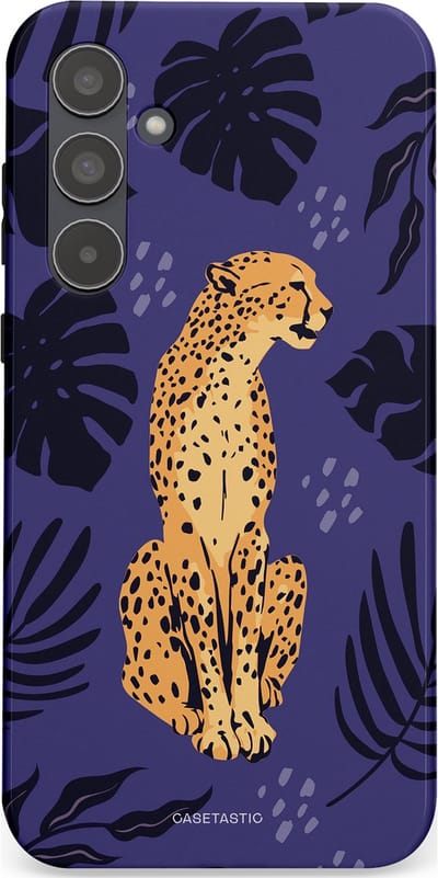 Casetastic Hoesje Geschikt voor Samsung A55 - Stijlvolle Beschermende Duo-layer Case - Cheetah elegantie