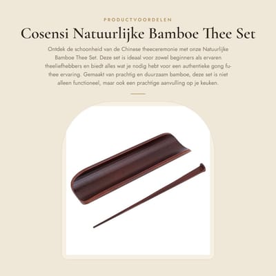Dailygoods- Thee Set - Bamboe Thee Gereedschap - Theeceremonie Accessoires - Thee Naald - Thee Schep - Duurzaam en Milieuvriendelijk