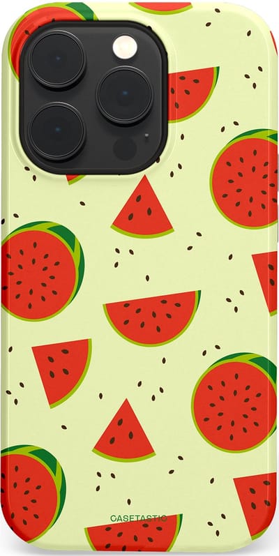 Casetastic Hoesje Geschikt voor Apple iPhone 14 Pro Magsafe - Stijlvolle Beschermende Duo-layer Case - Meloen Moment