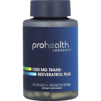 ProHealth Longevity, Trans-Resveratrol Plus, 1.000 mg, 60 capsules (500 mg per capsule)