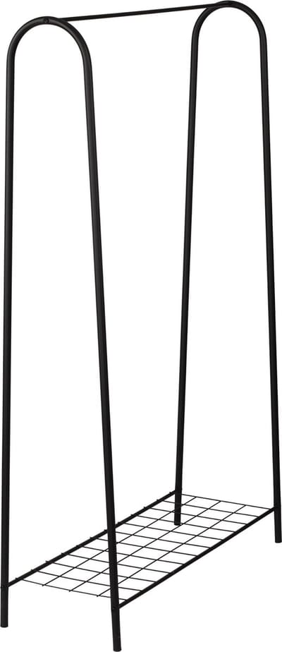 Kledingrek Hvorslev met 1 plank 144,5x89x32,5 cm zwart