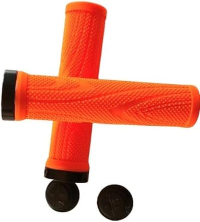 Fietsstuur Handgrepen - Stuurgrepen Fietshandvat - MTB Mountainbike - Antislip Rubber - 22mm Diameter - Oranje