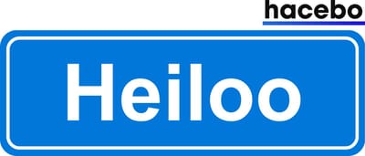 Hacebo - Plaatsnaam Sticker - 29x10 CM - Heiloo sticker - Verkeersborden sticker - grappige cadeaus - Heiloo