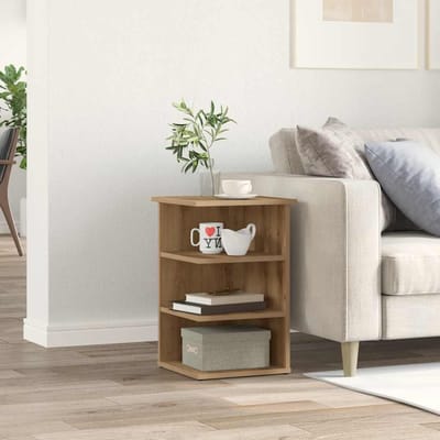 vidaXL - Dressoir - 35x35x55 - cm - bewerkt - hout - artisanaal - eikenkleur