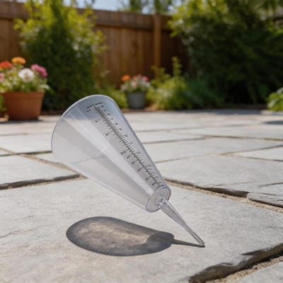 Regenmeter Kegel - Watermeter Tuin - Tuinonderhoud Meten - Eenvoudige Grondinzet - 21 cm Hoog - Transparant